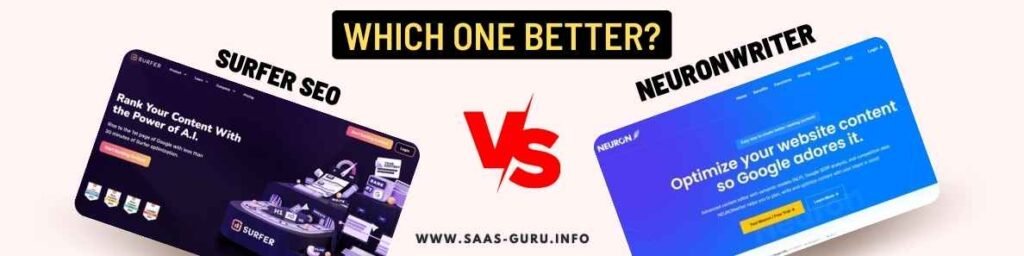 Surfer SEO vs neuronwriter - which 1 better
